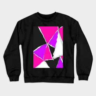 Pink Triangle Pattern Crewneck Sweatshirt